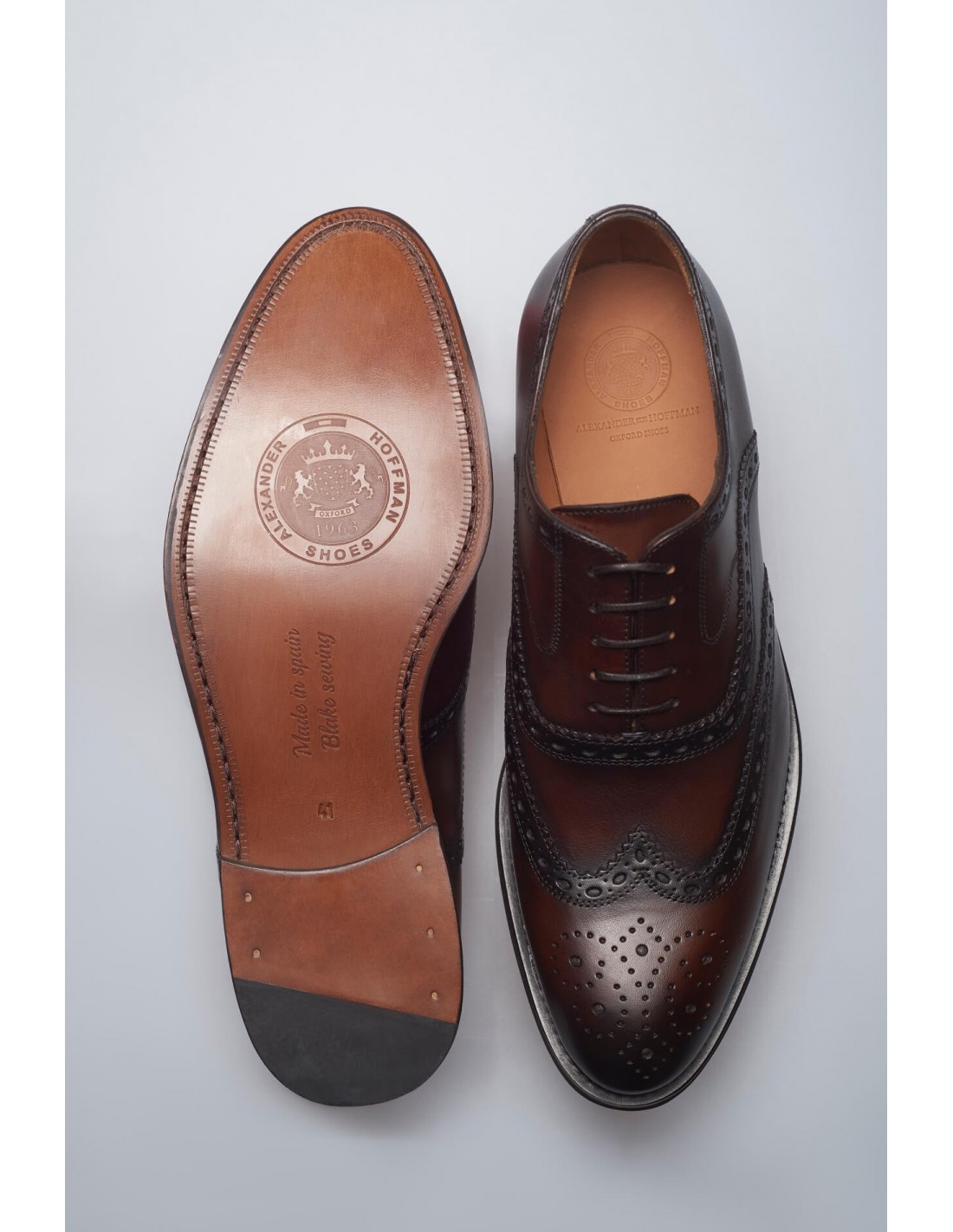Zapato Oxford marrón para hombre Talla 39